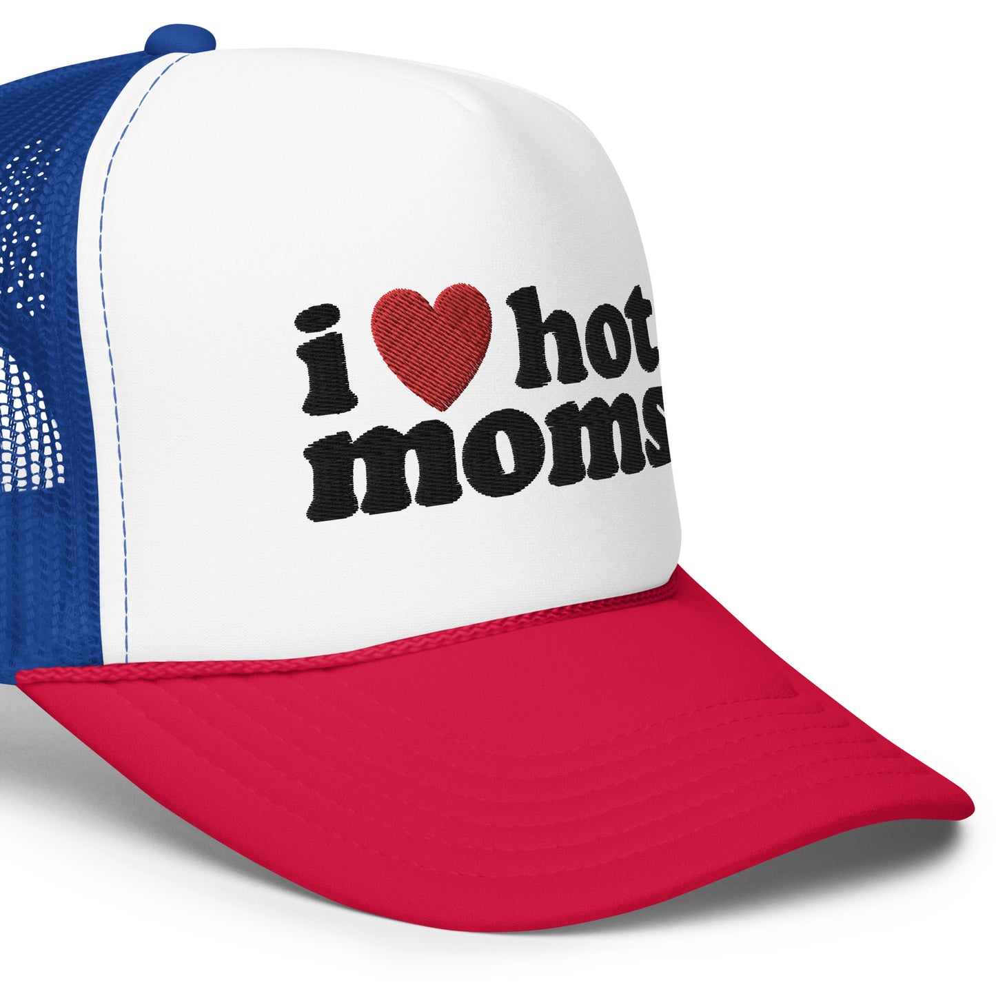 I ❤️ Hot Moms Foam Trucker Hat